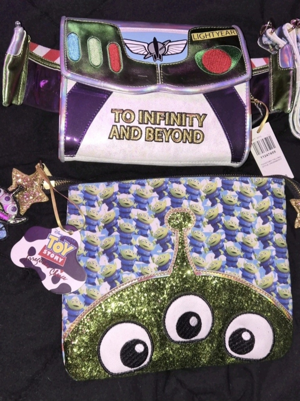Irregular Choice Toy Story Crossbody & Alien Pouch - Purple, Green, Silver